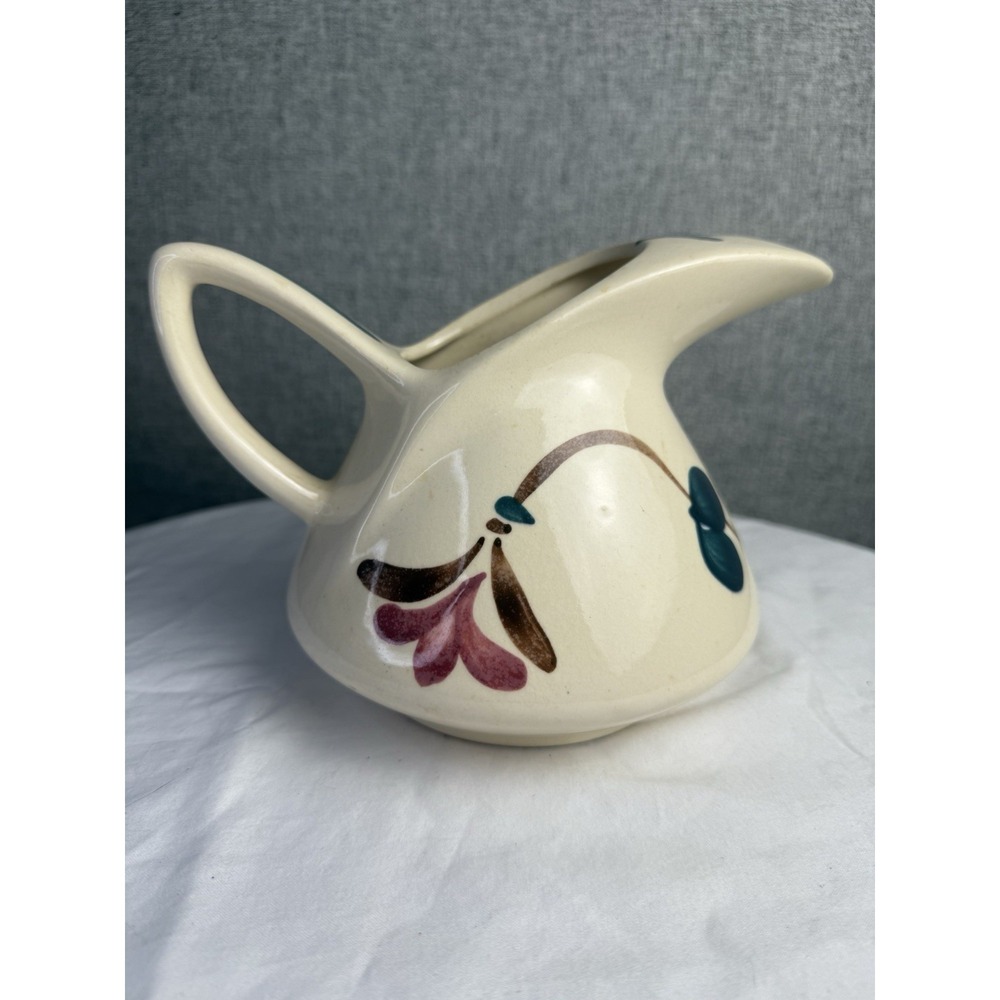 Vintage Purinton Pottery‎ Dutch Ceramic Jug Pitcher Red Ivy Blossom Floral USA
